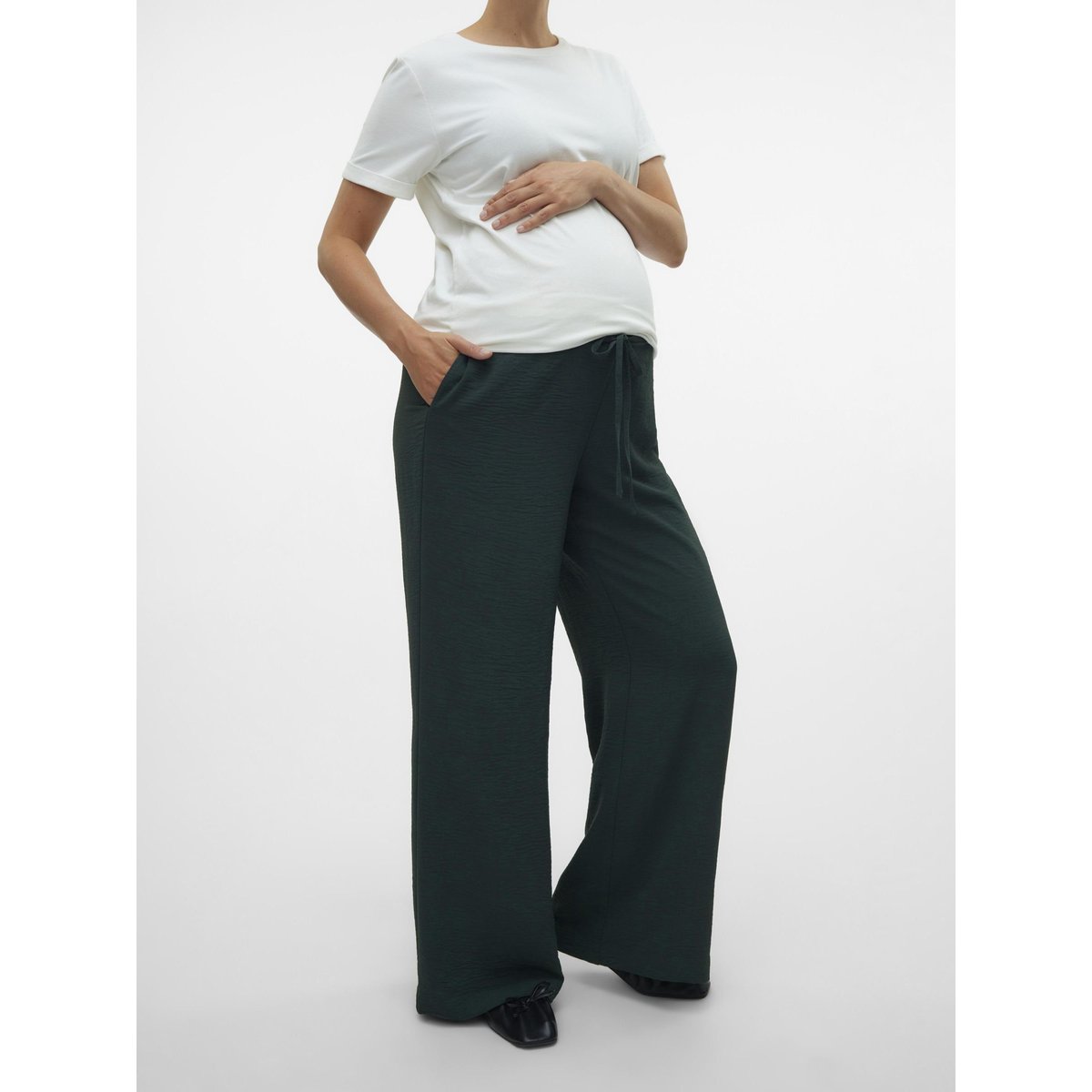 Pantalon À Jambe Large scarab, VERO MODA