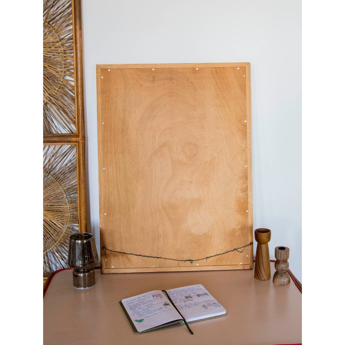 Miroir rectangulaire en bois Igor N°1022 - Bon état bois clair, DEBONGOUT