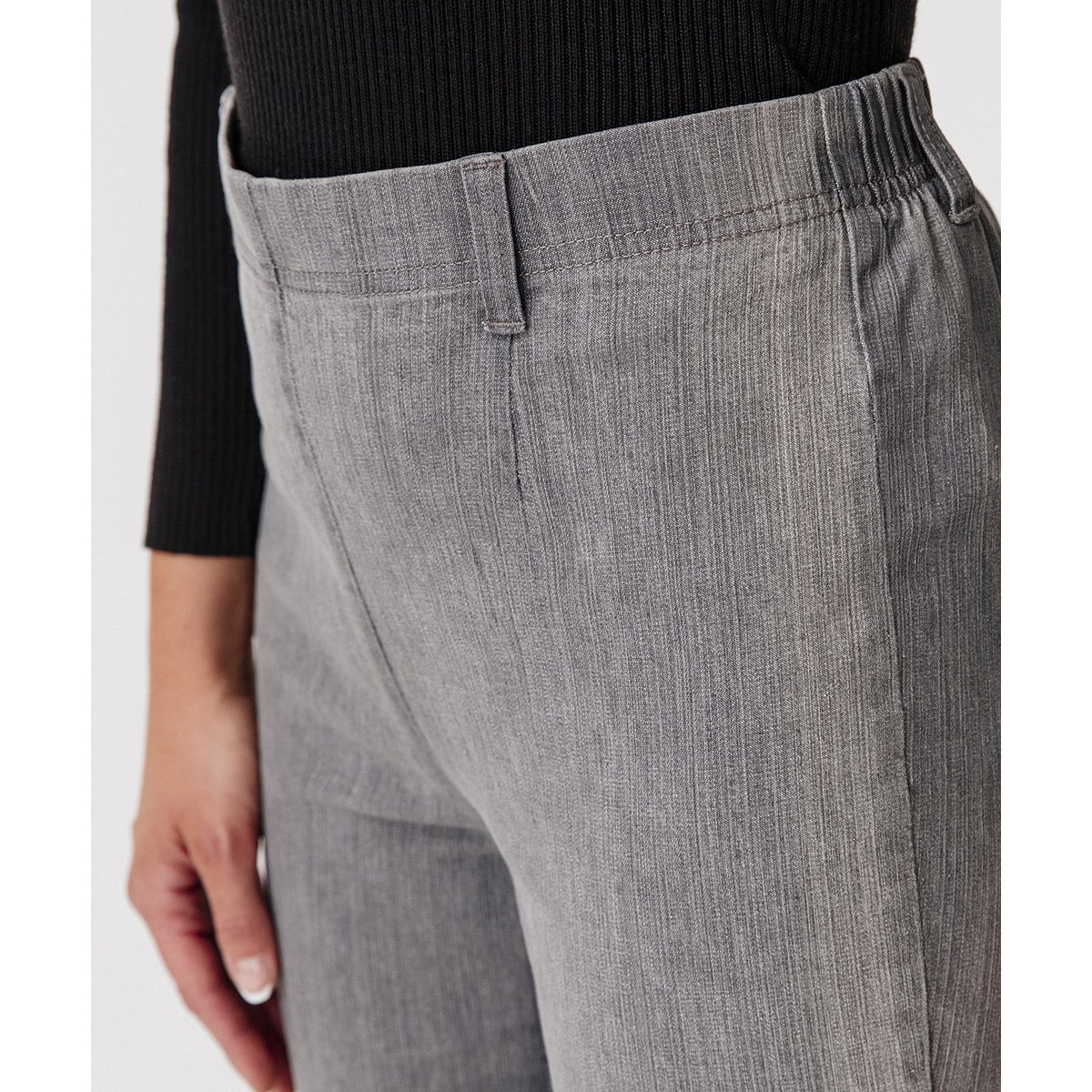 Jean effet ventre plat extensible - Petite gris, DAMART
