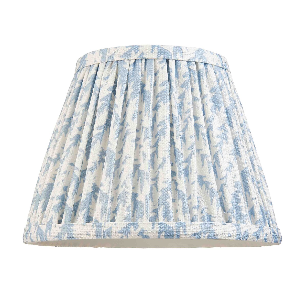 20cm Leaf Patterned Light Shade in Pleated Fabric blue, ÉDITÉ