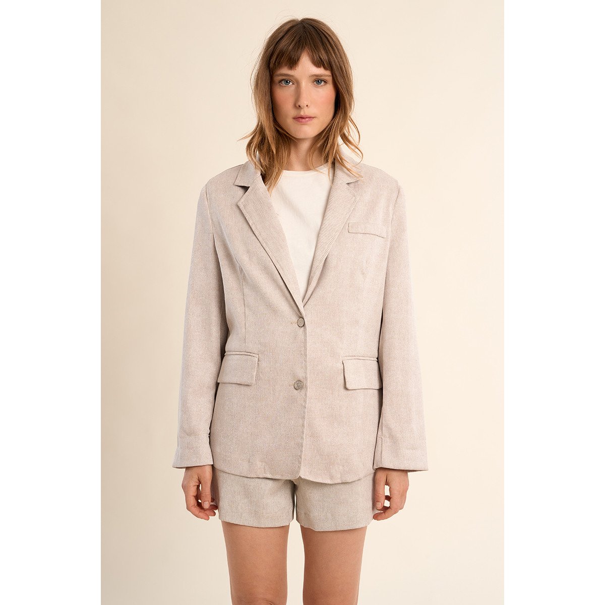 Blazer droit beige, MOLLY BRACKEN