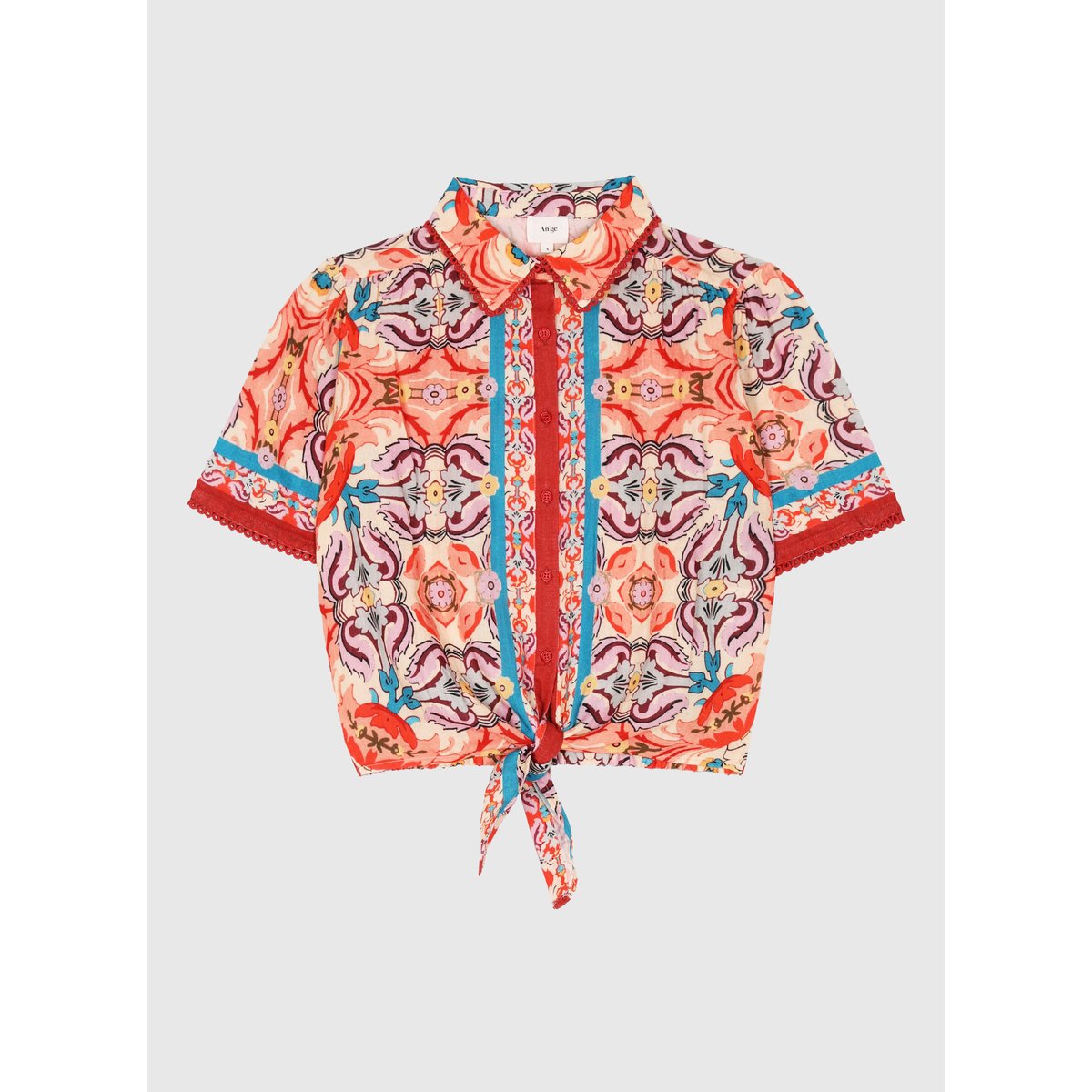 Chemise SATURNA folka corail, AN'GE