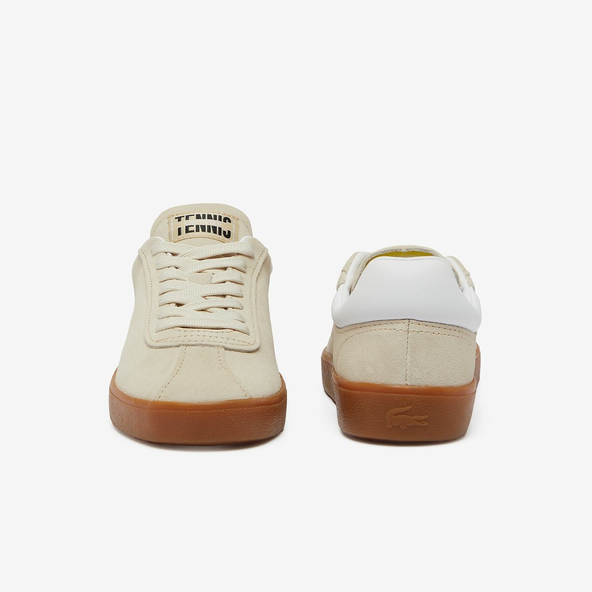 Baseshot Low Top Trainers in Suede beige, LACOSTE