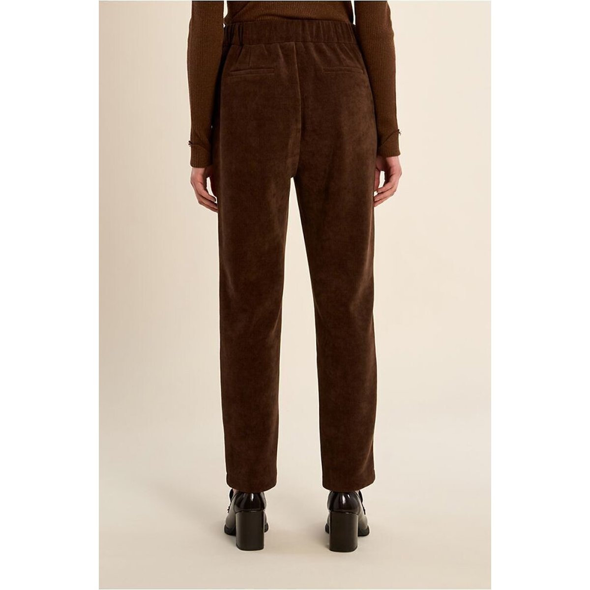 Pantalon en velours marron chocolat, MOLLY BRACKEN