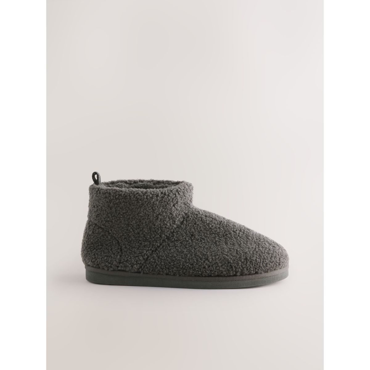 Chaussons bottines en peau lainée gris, NEXT