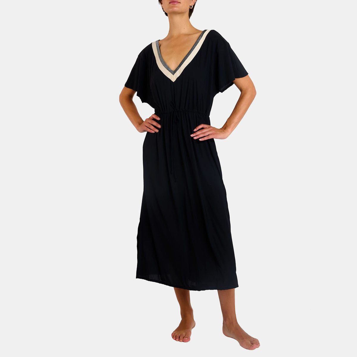 Robe beachwear Saranda - SAMOS noir, LIVIA