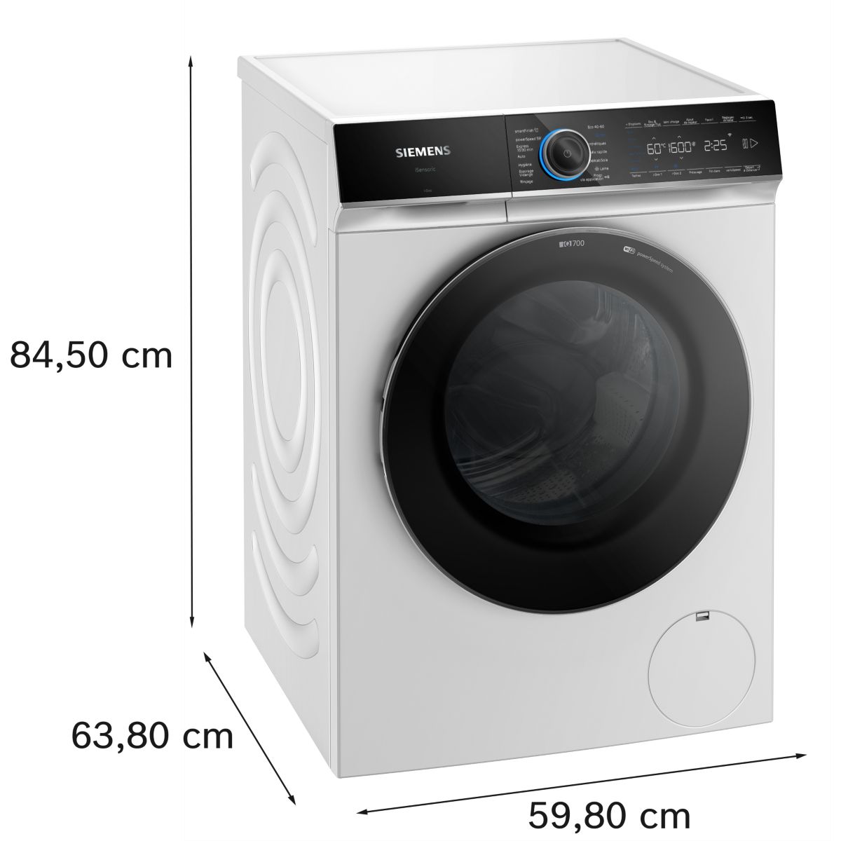 Lave linge hublot WG66B2ABFR couleur unique, SIEMENS