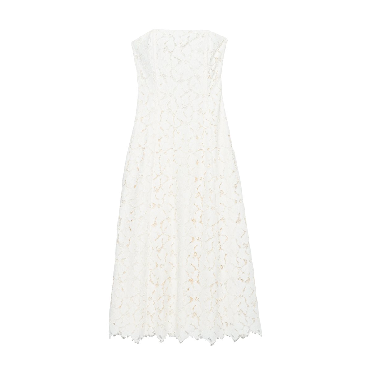Robe bustier longue dentelle ecru, IKKS