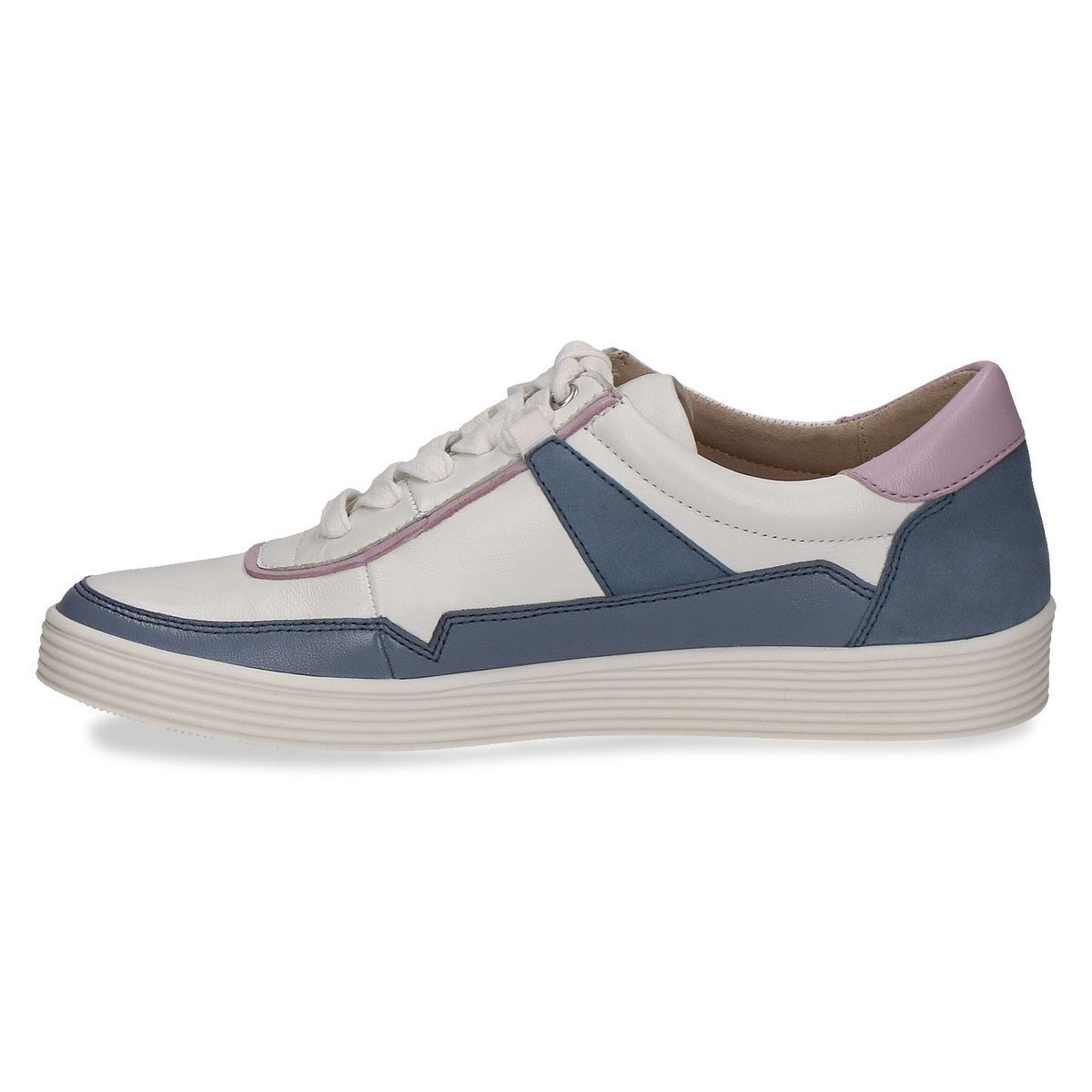 Basket en cuir bleu marine tissé, CAPRICE