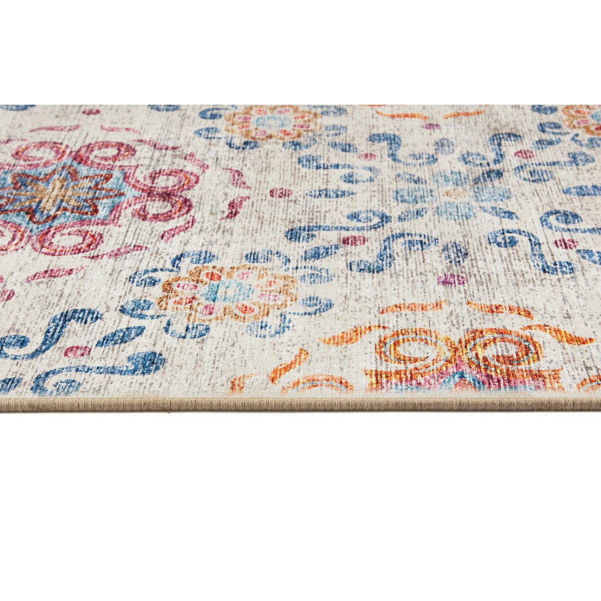Modern Damask Eco-Washable Runner Rug multi-coloured, HUG RUG