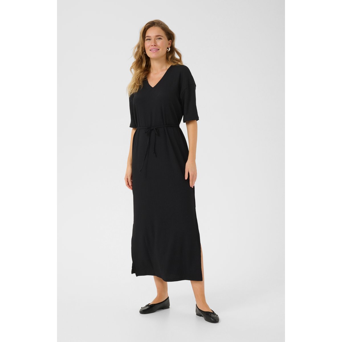Jersey dress noir black deep, KAFFE