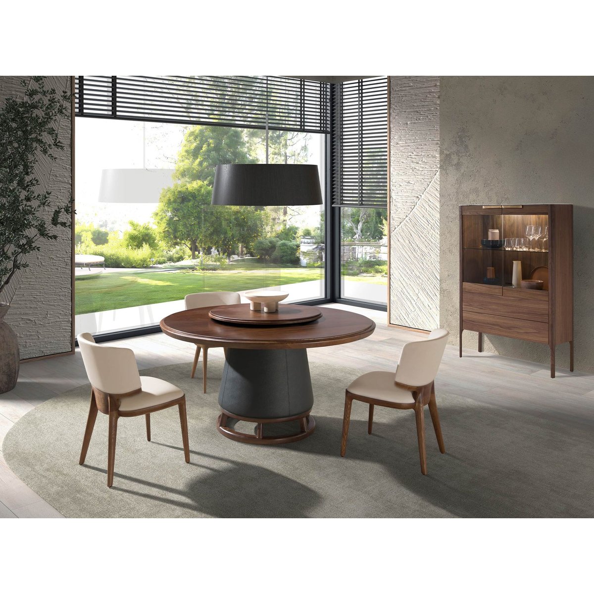 Chaise en similicuir noyer | crème, ANGEL CERDA