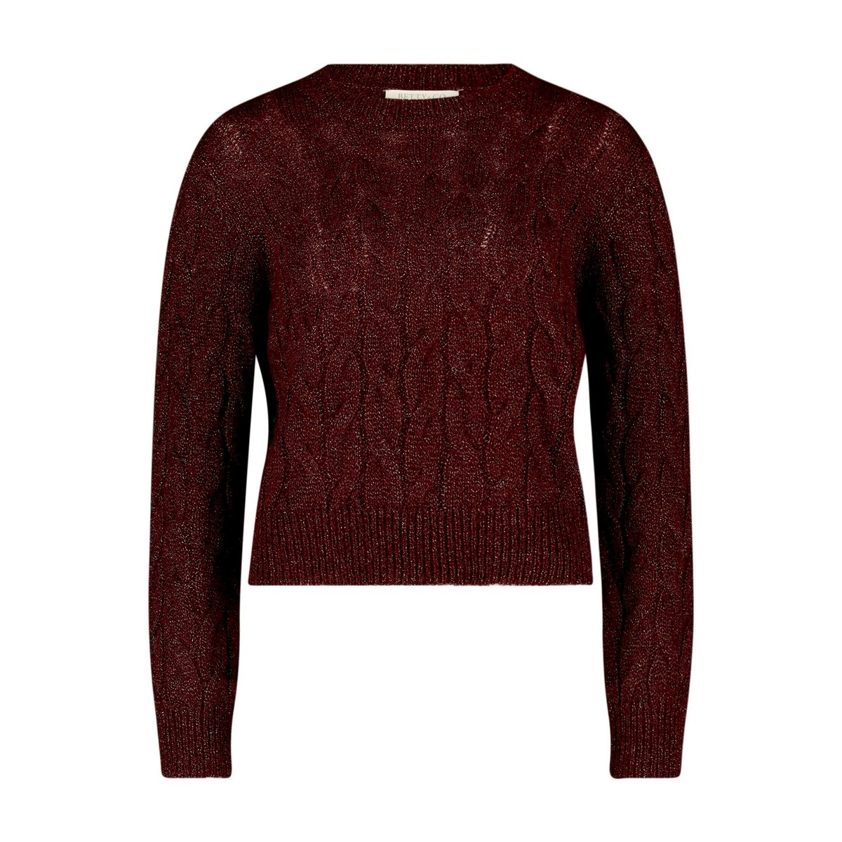 Pull-over en maille à fils de fil textile dark red melange, BETTY & CO