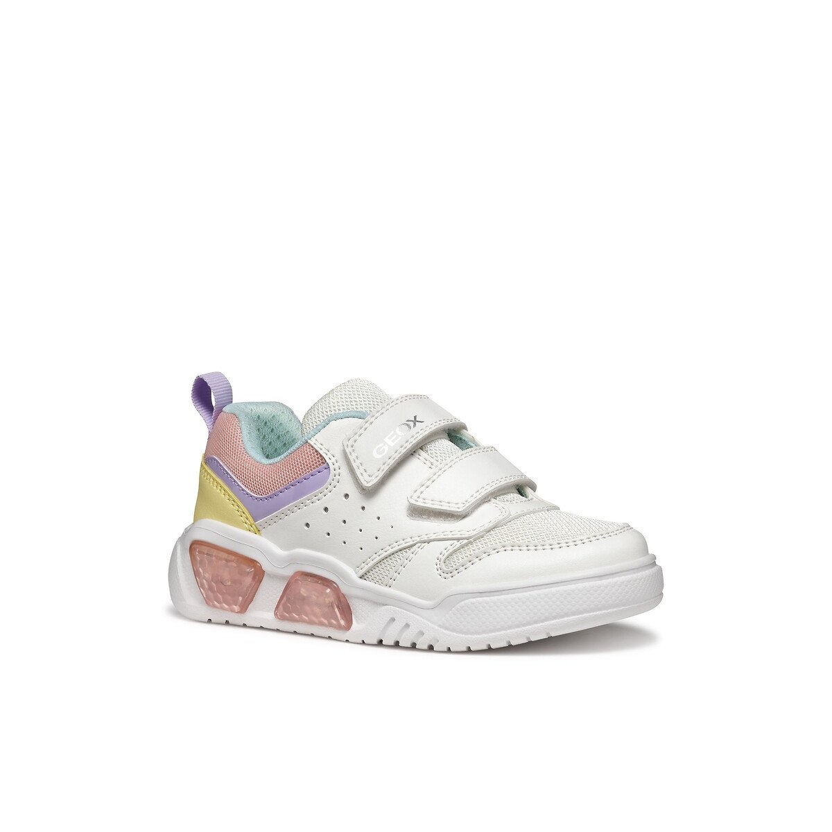 Kids Illuminus LED Breathable Trainers white, GEOX