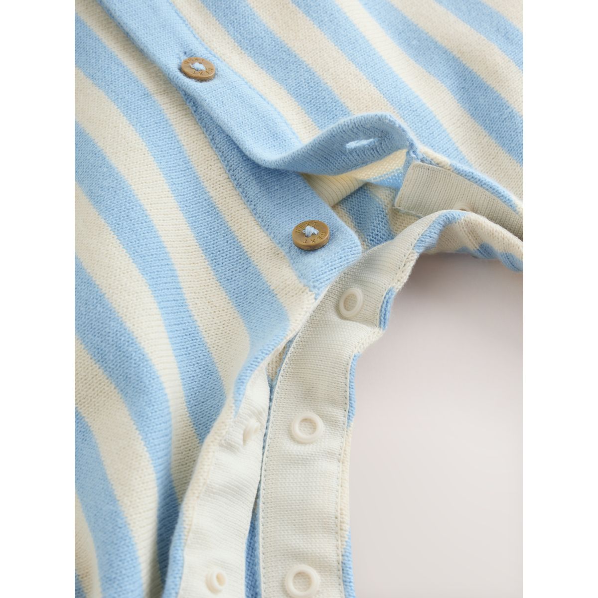 Ensemble body et salopette en maille bébé rayures bleues, NEXT