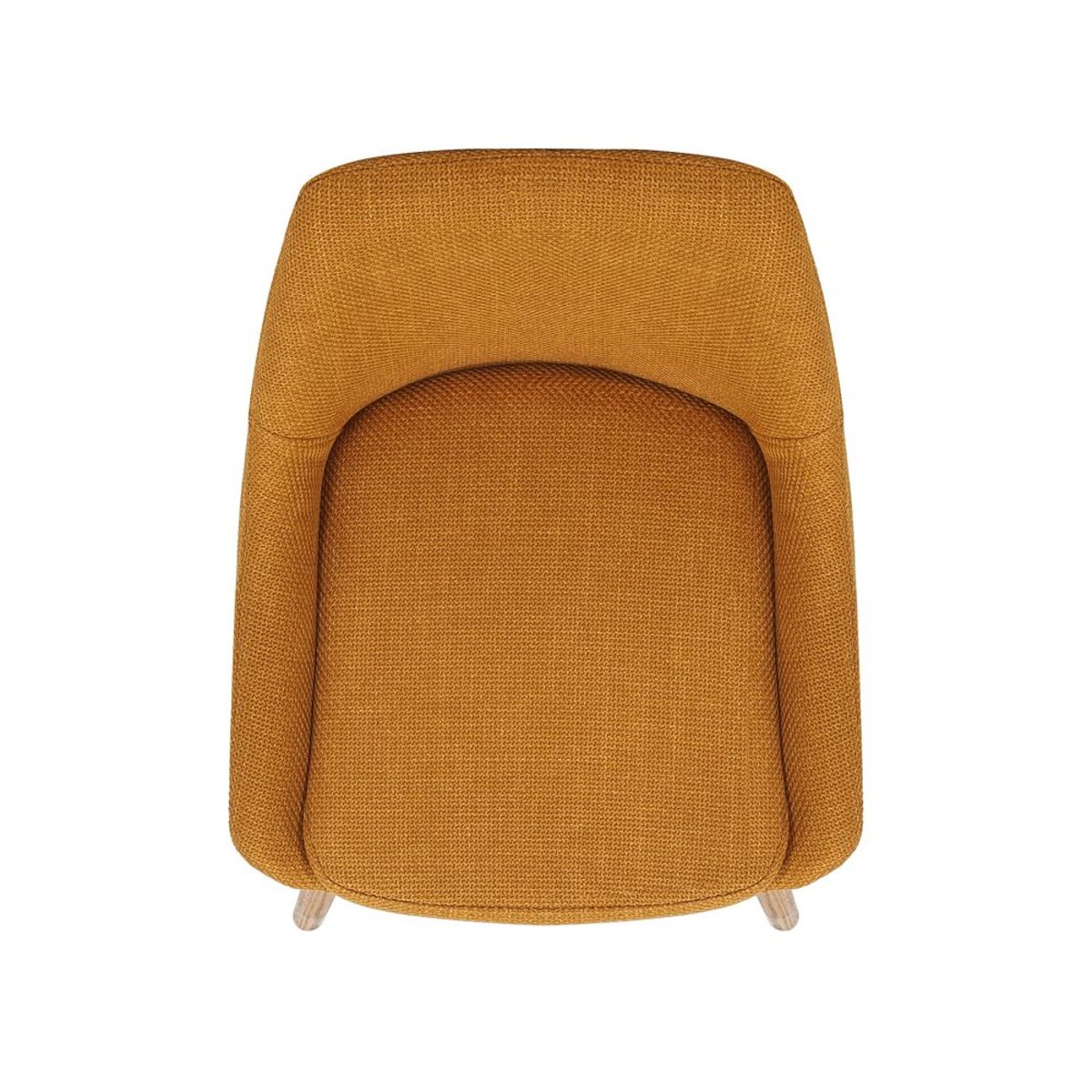 Chaise snack en tissu pied chêne ocre, ZAGO