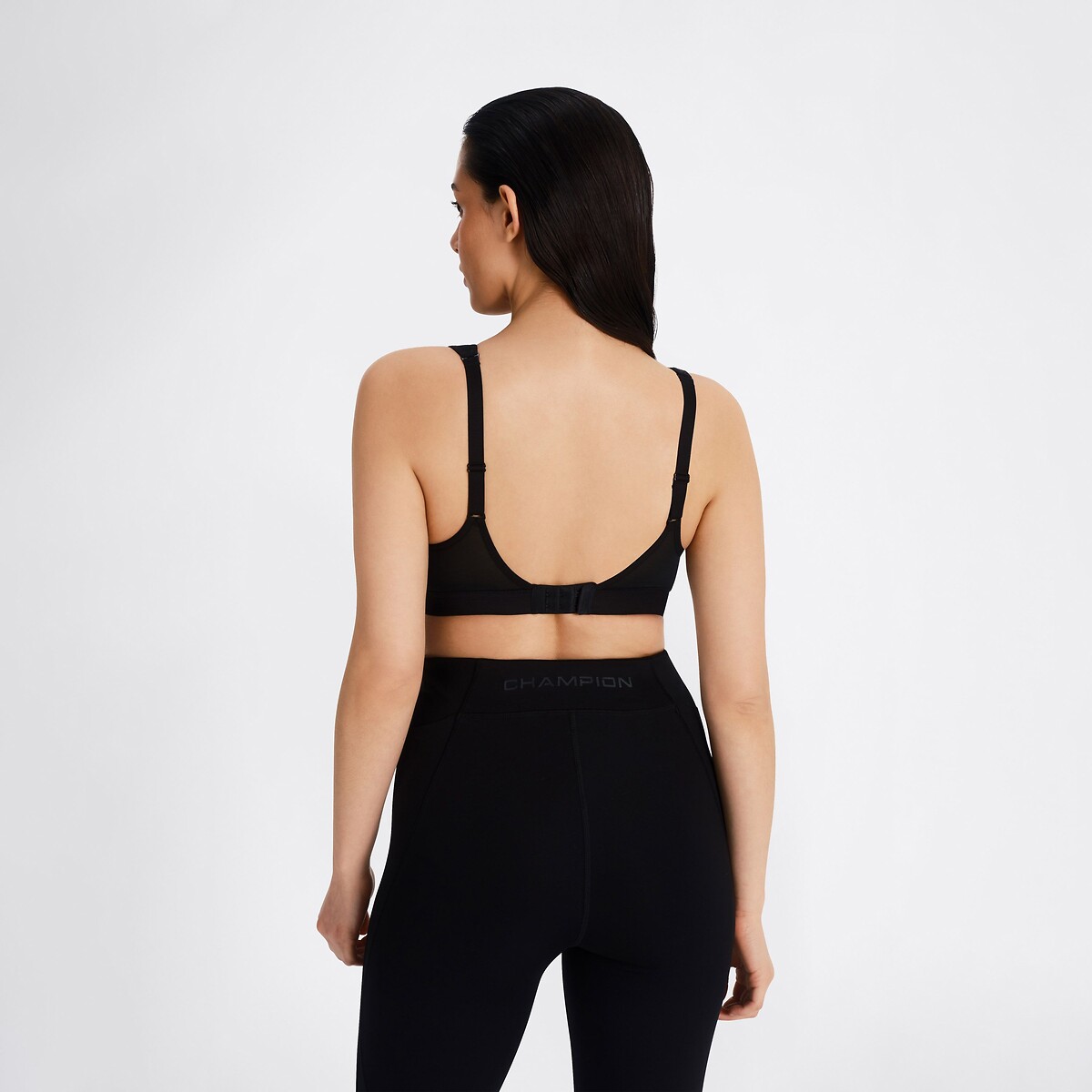 Reggiseno sportivo Classic B, sostegno elevato nero , CHAMPION SHOCK ABSORBER