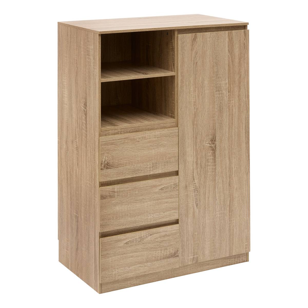 Penderie rectangulaire avec porte et 3 tiroirs DOLO beige, 5FIVE SIMPLY SMART