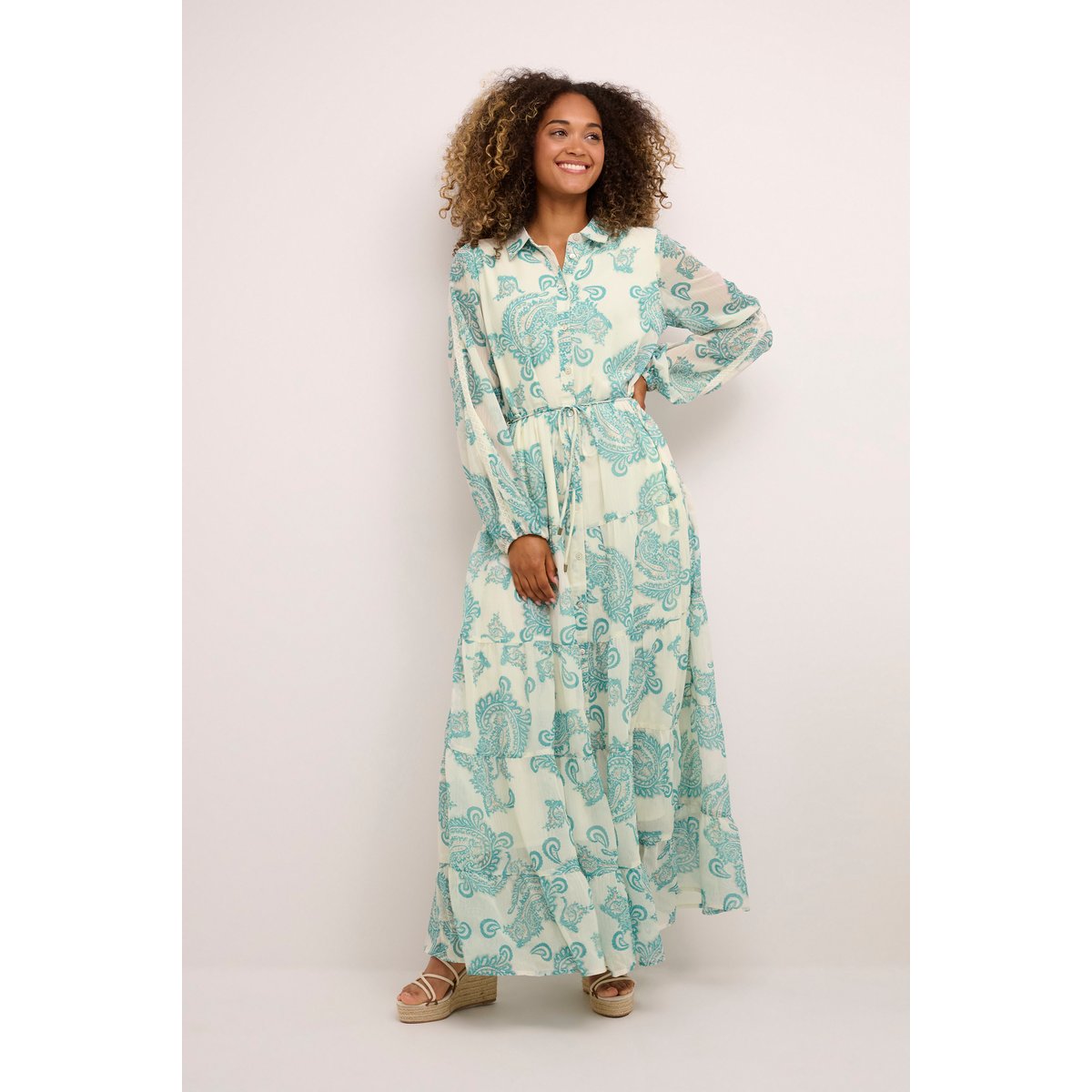 Dress bleu cachemire columbia paisley, CREAM