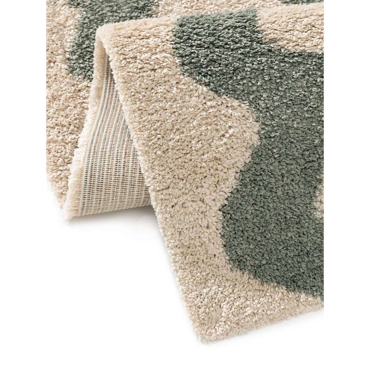 Tapis à poils longs LOUISE vert, BENUTA 