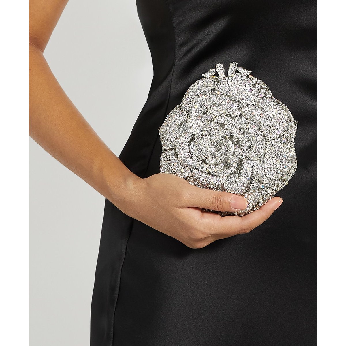 Pochette en forme de fleur rehaussée de strass - BLING silver-metallic, DUNE LONDON