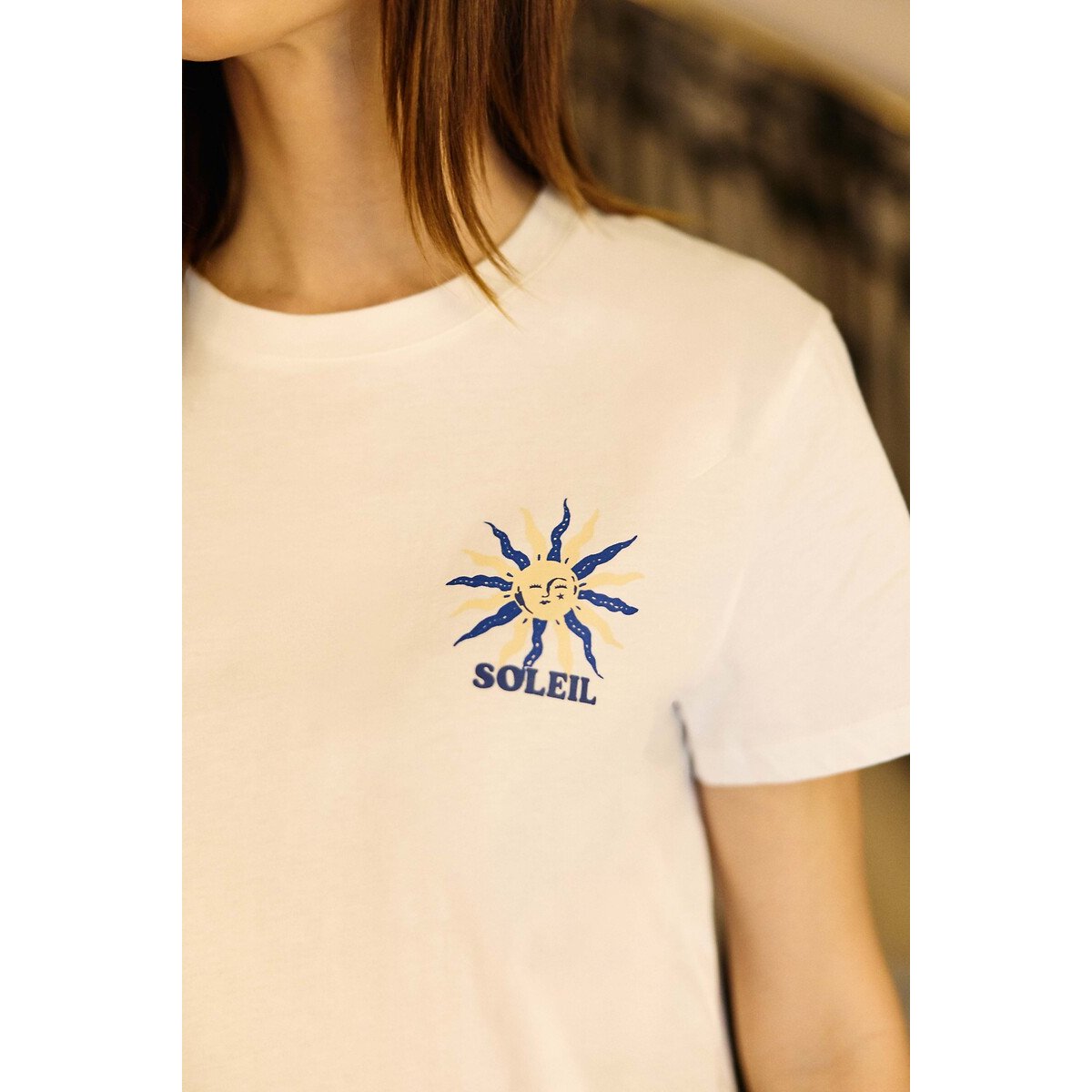 Tola T-Shirt with Sun Print Front and Back ecru , LA PETITE ETOILE