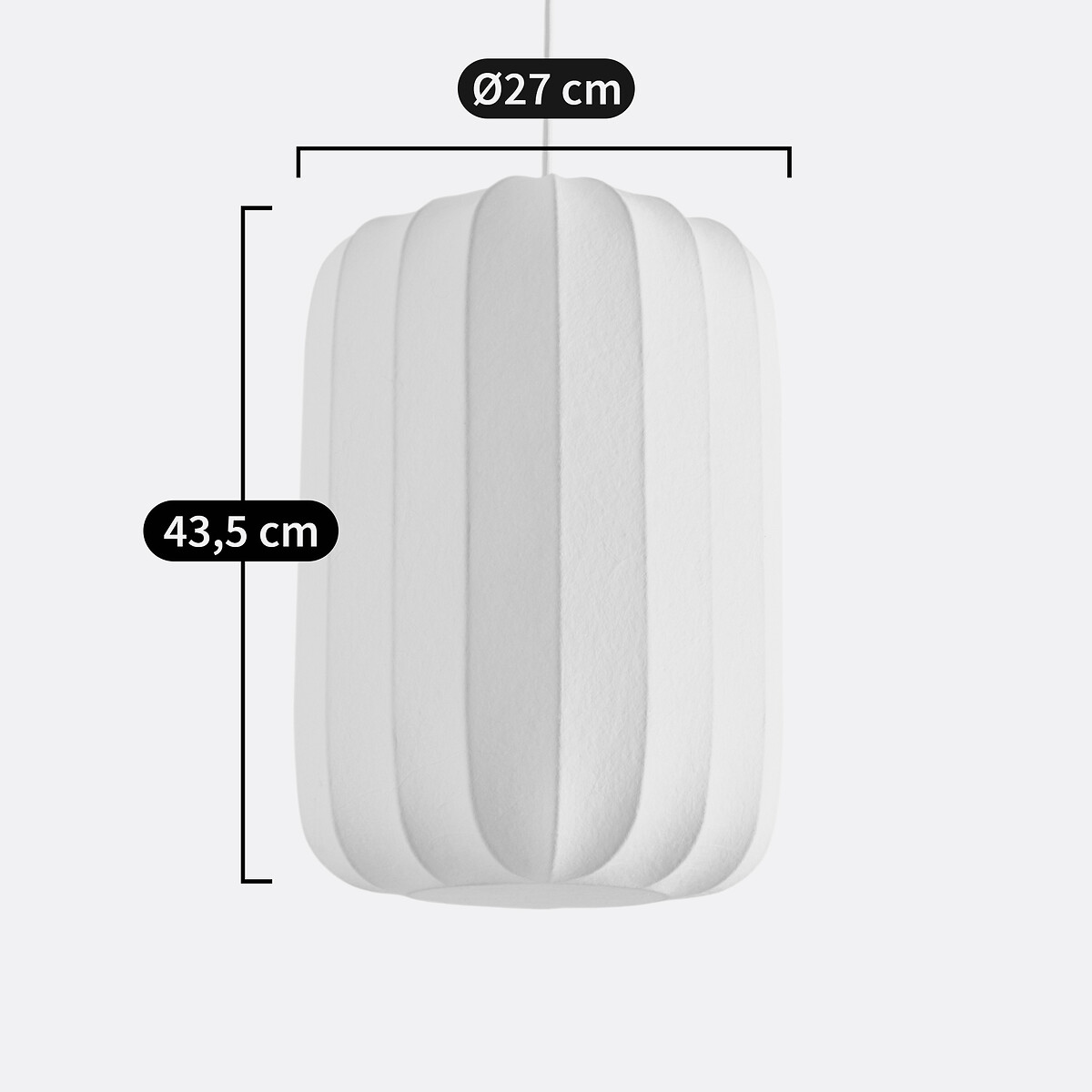 Lampadario L27 x H43,5 cm, Palupo bianco, LA REDOUTE INTERIEURS