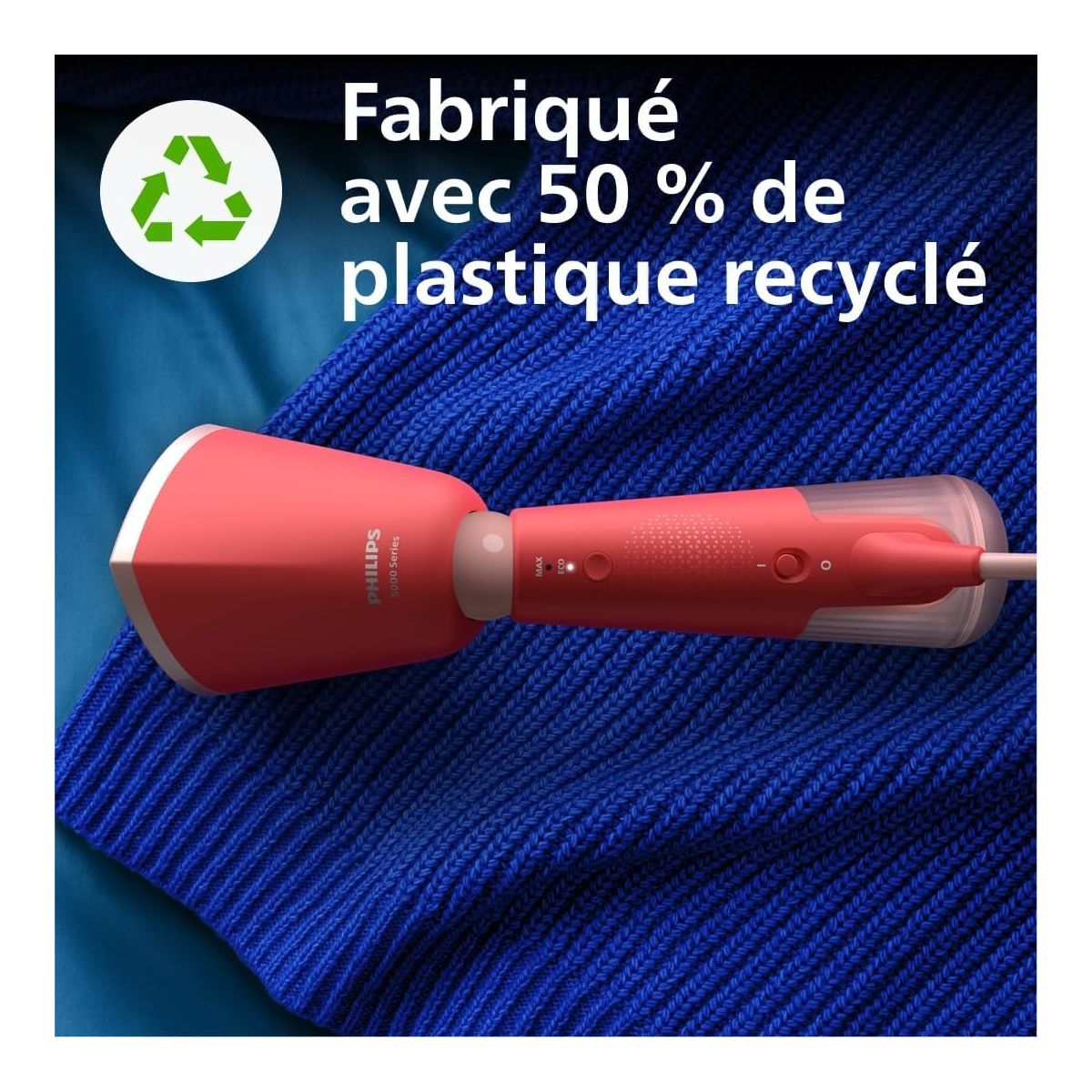 Défroisseur vapeur STH5020/40 Steamer Série 5000 Corail, 35 sec*, 1300W couleur unique, PHILIPS