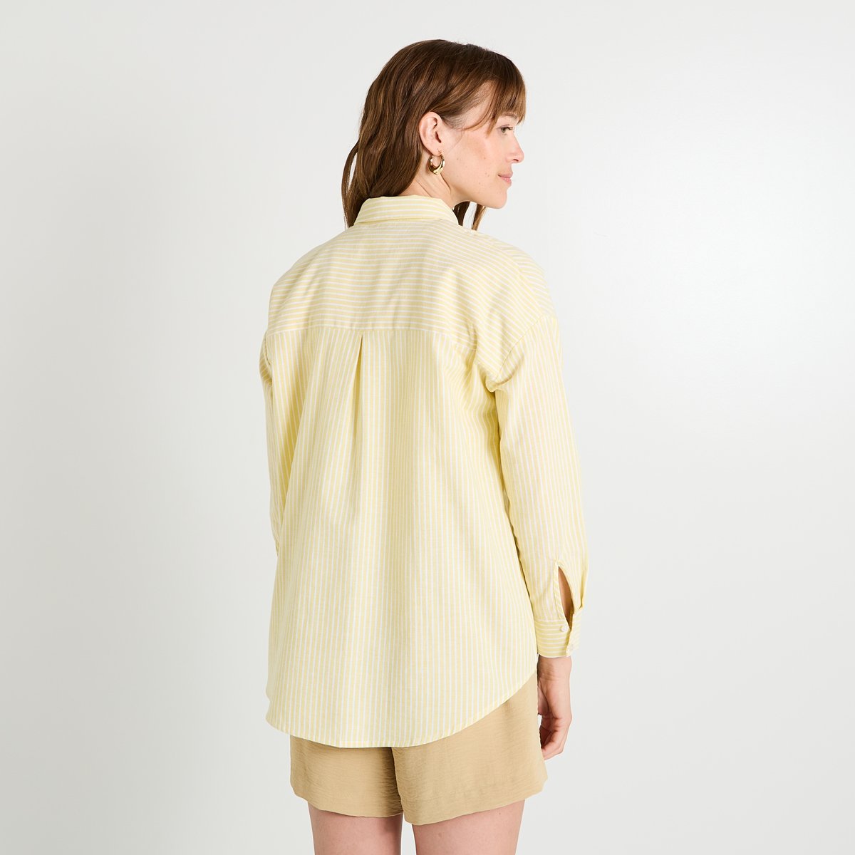 Chemise rayée jaune, GRAIN DE MALICE