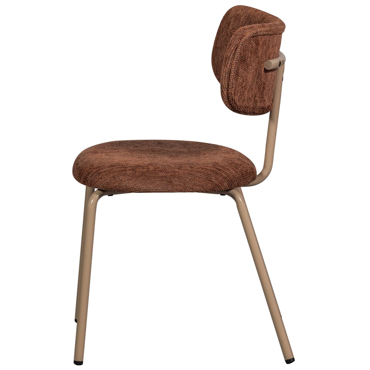 Lot de 2 chaises de table en polyester TRAVIS marron, WOOOD