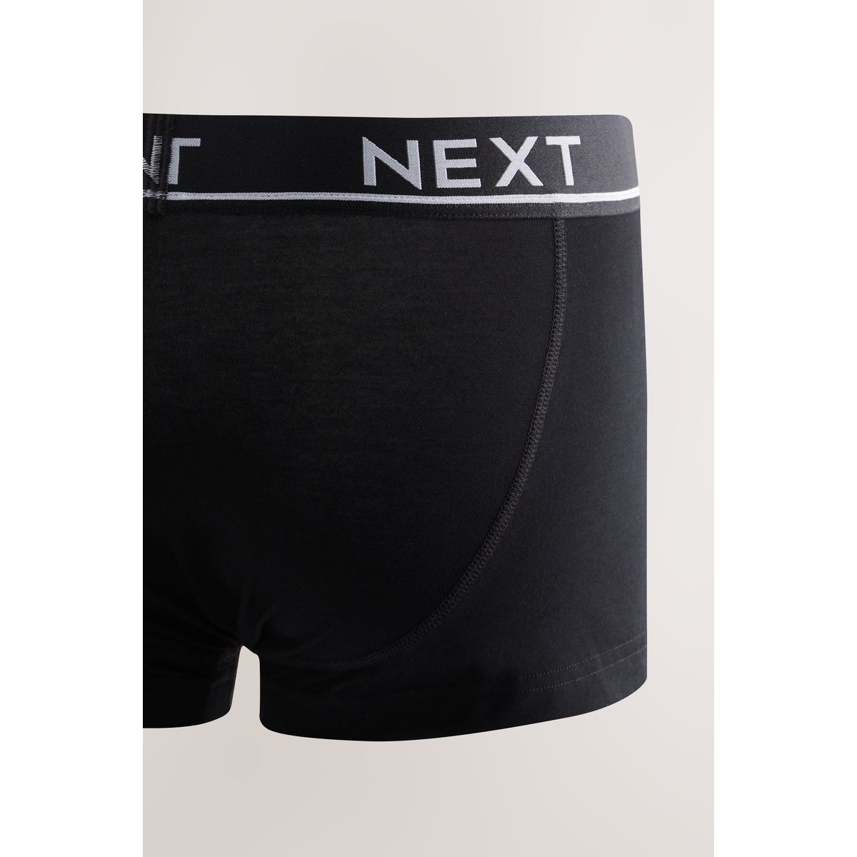 Boxer taille basse en mélange de coton noyau gris/vert, NEXT