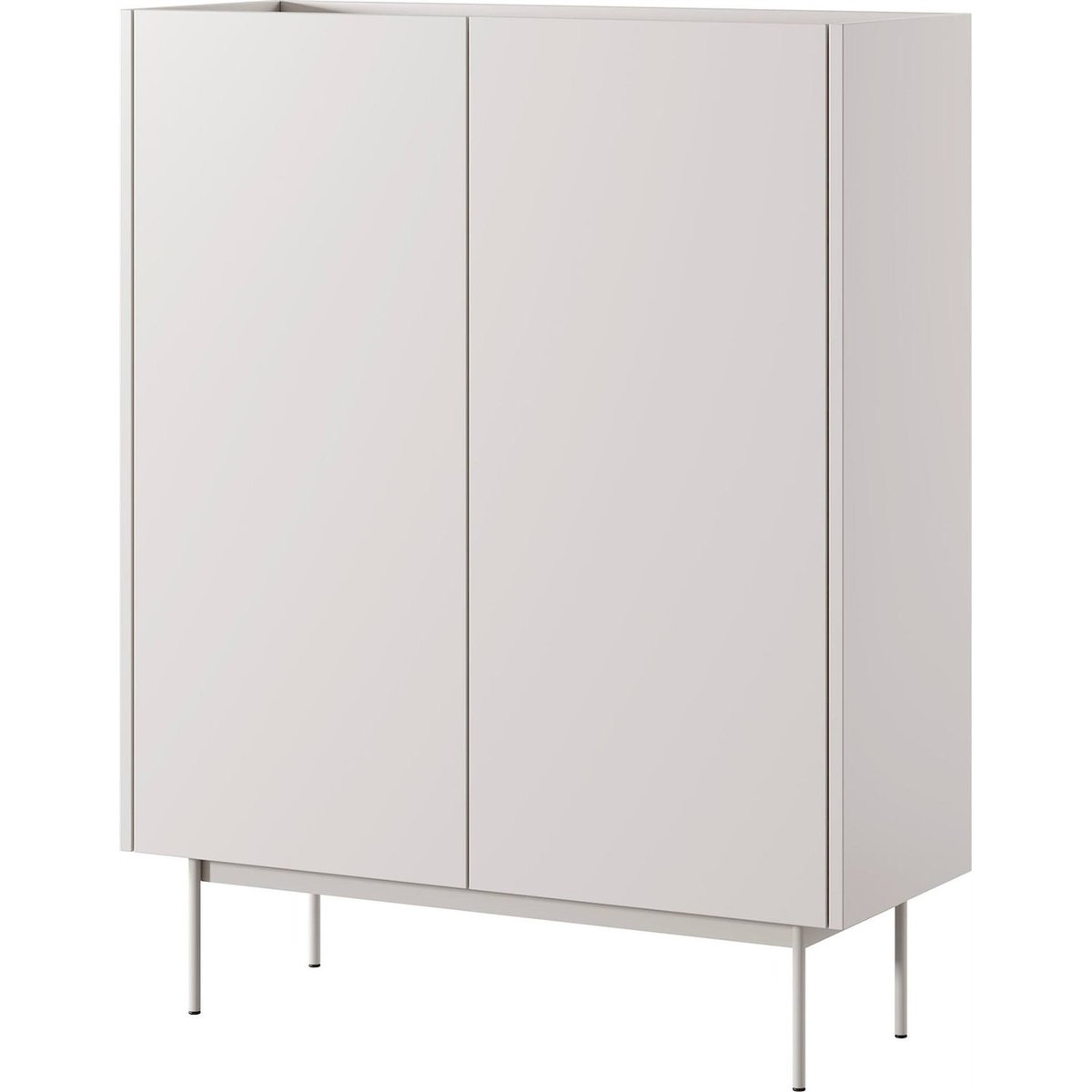 Commode haute 2 portes collection COLOR brique, RECOLLECTION