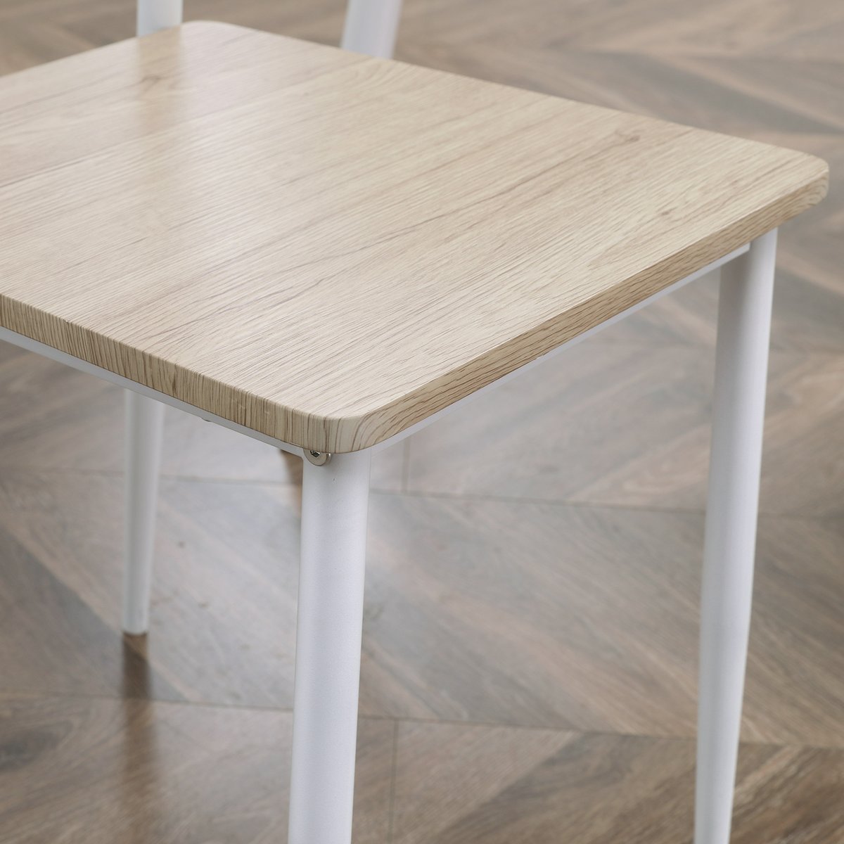 Ensemble de table à manger MDF Bois naturel bois naturel et blanc, HOMCOM