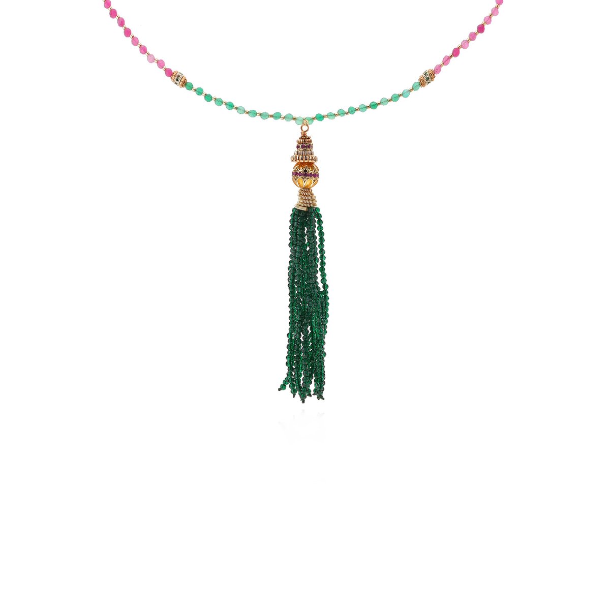 Collier de perles avec pendentif cascade de perles MIRAJ rose, HIPANEMA