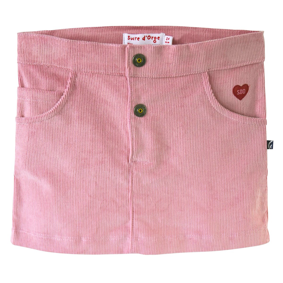 Jupe velours rose look colorÉ rose, SUCRE D'ORGE