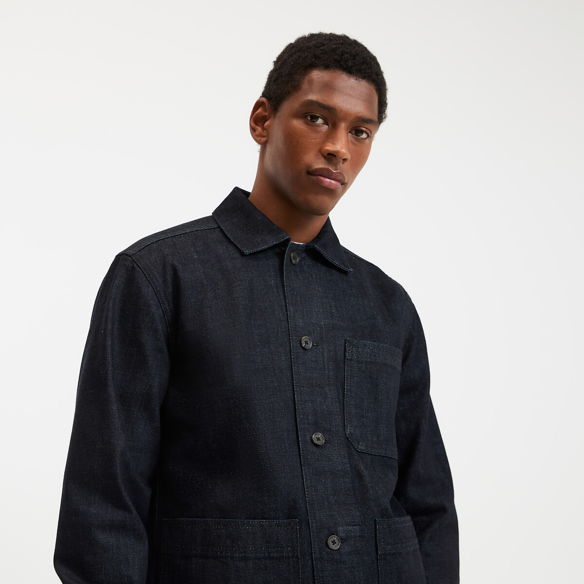 Veste workwear en denim selvedge, Signature HECTOR brut, LA REDOUTE COLLECTIONS