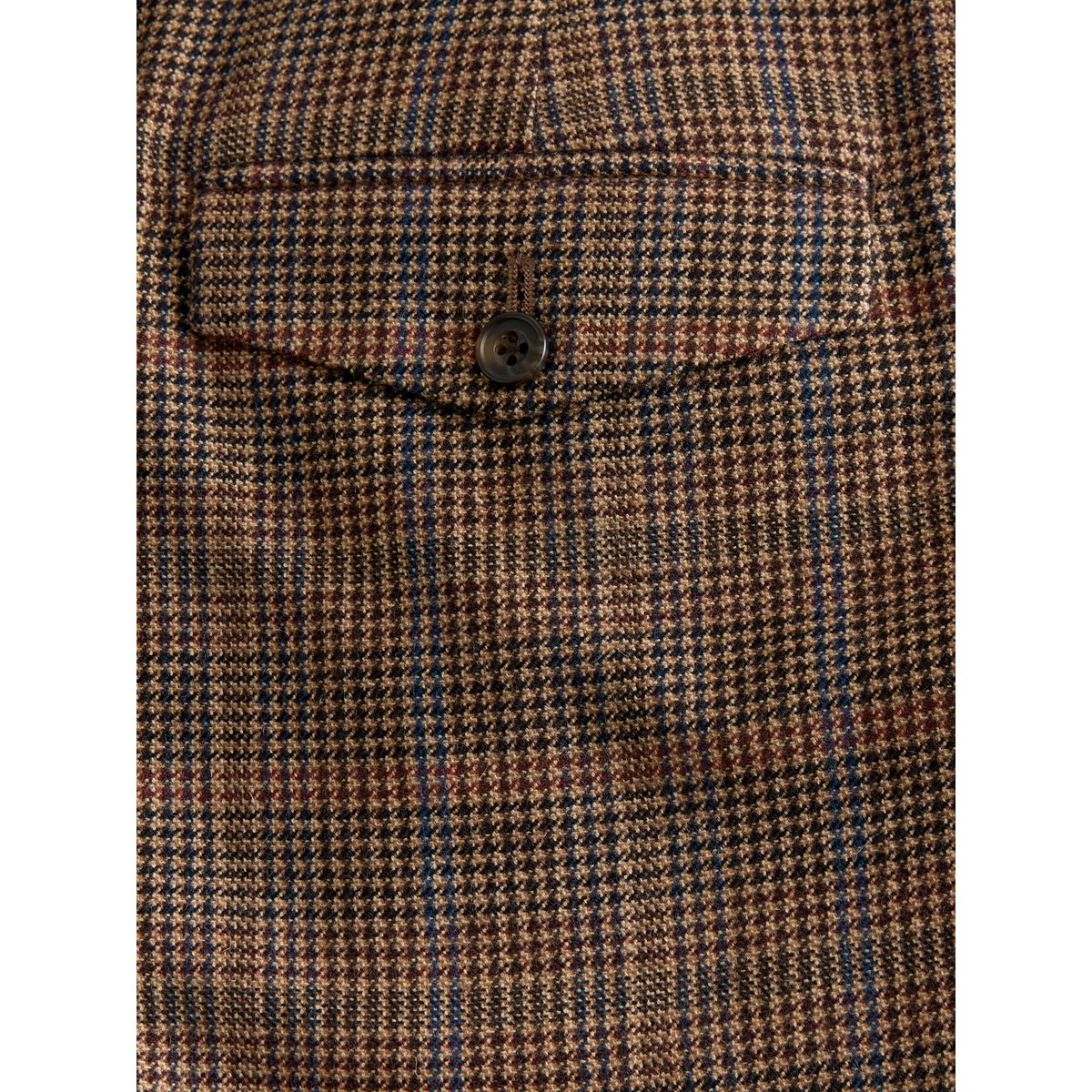 Pantalon de costume slim en laine à carreaux beige/rouge, NEXT
