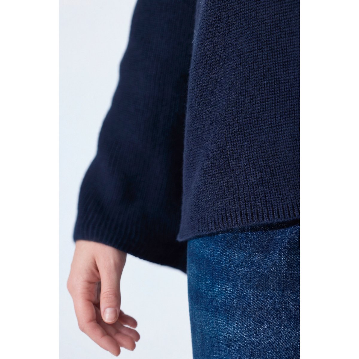 Pull en coton bio marine, ULLA POPKEN