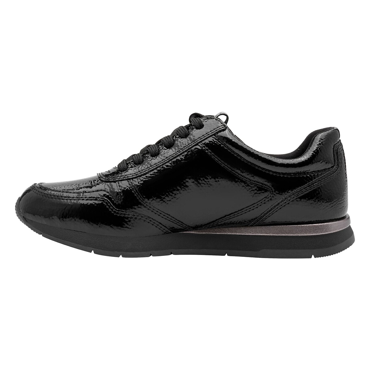 Sapatilhas com fecho preto envernizado, TAMARIS
