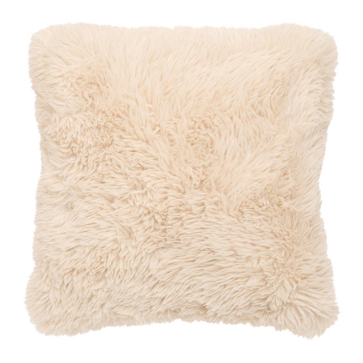 Coussin carré DUVIA beige lin, ATMOSPHERA