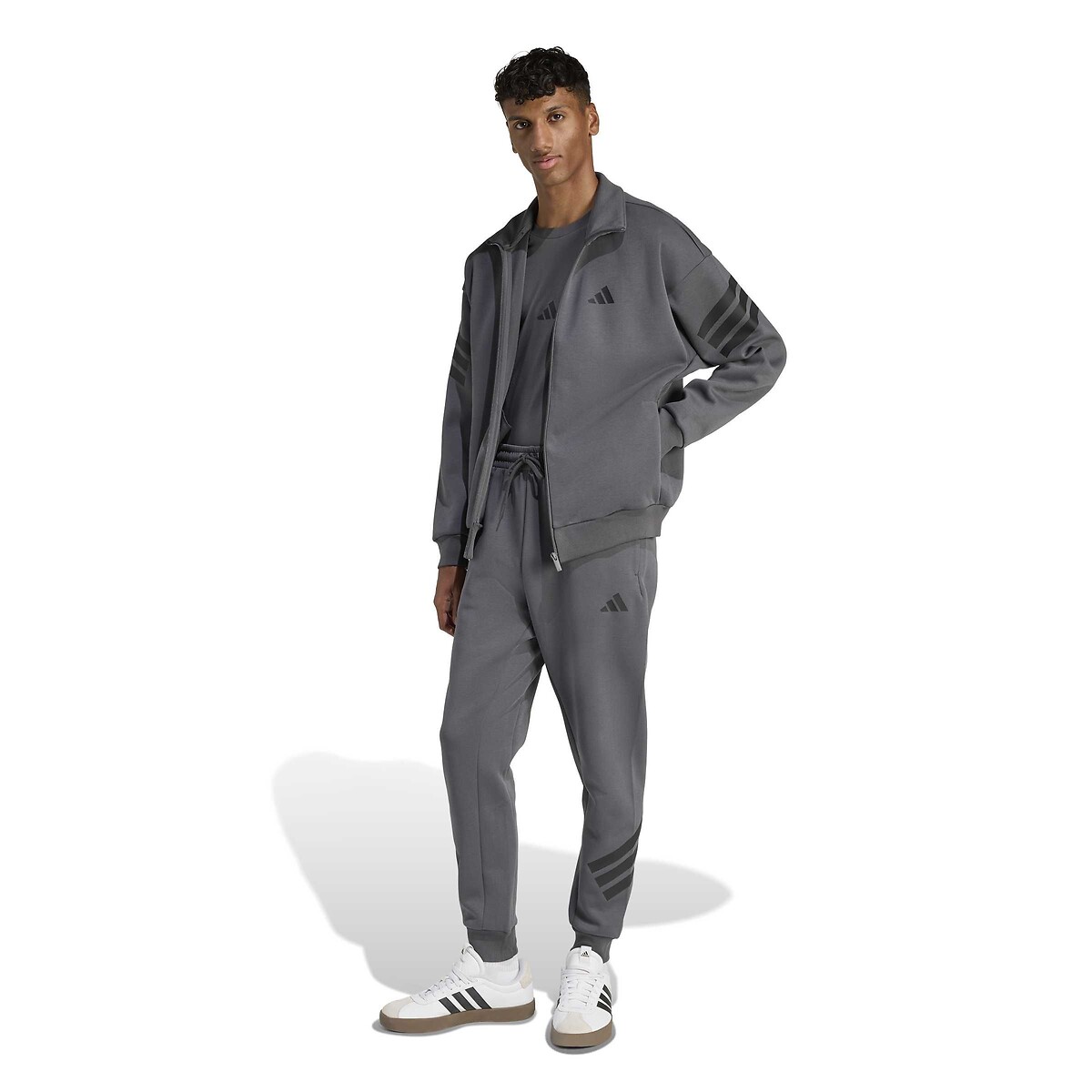 Veste de survêtement 3 bandes FUTURE ICONS gris foncé, ADIDAS SPORTSWEAR