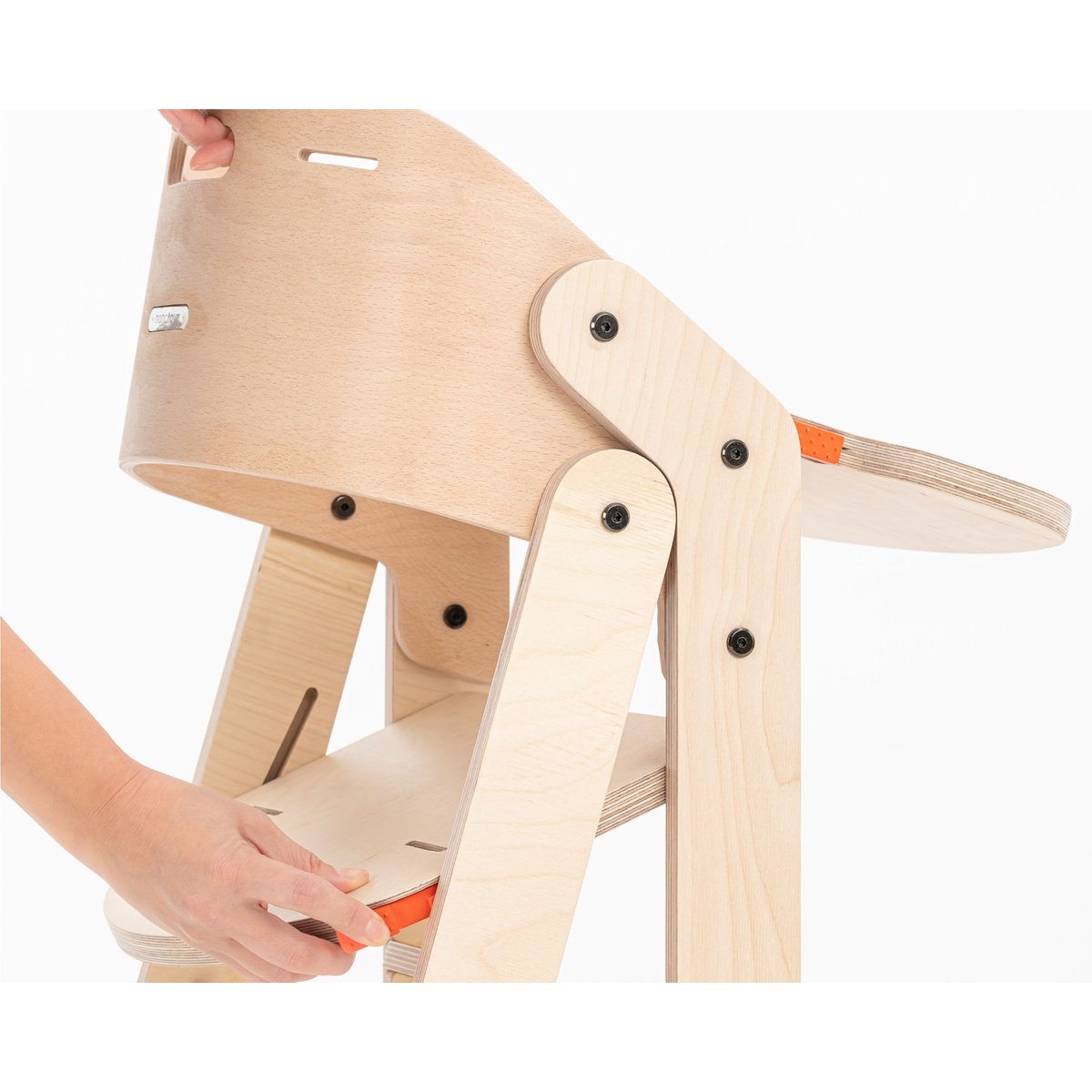 Chaise haute pliante en bois pour bébé MyChair beige, MAMATOYS
