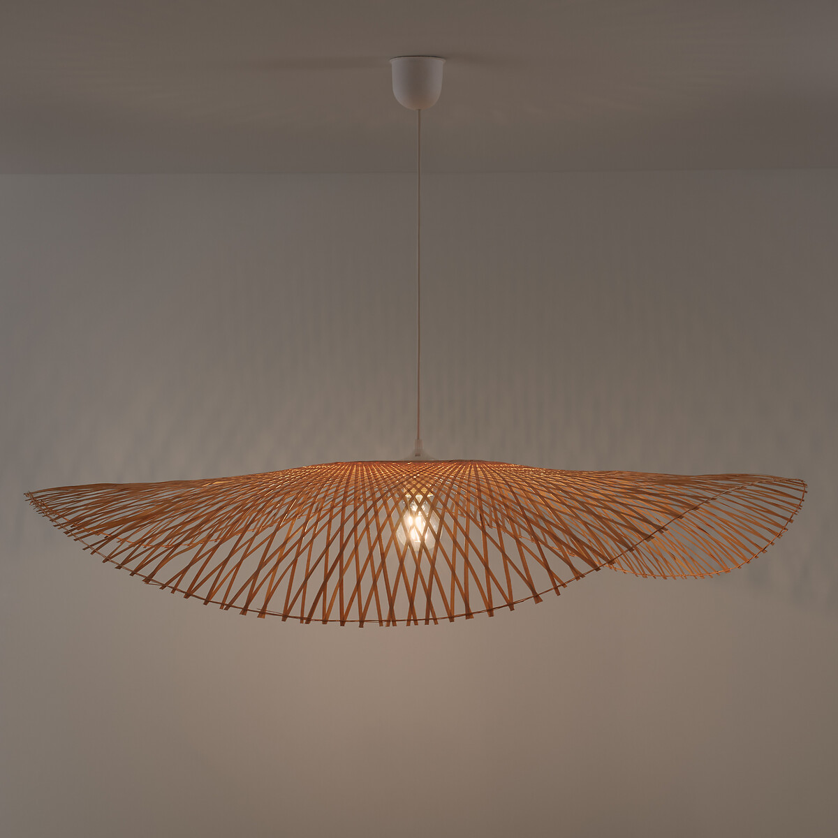 Ezia Lightweight 100cm Diameter Bamboo Ceiling Light Shade natural, LA REDOUTE INTERIEURS