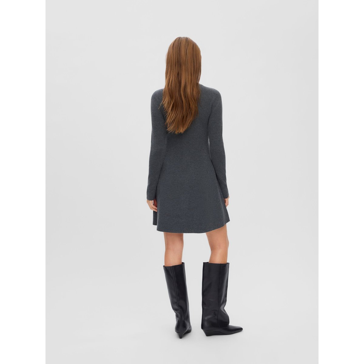 Robe En Maille dark grey melange 1, VERO MODA