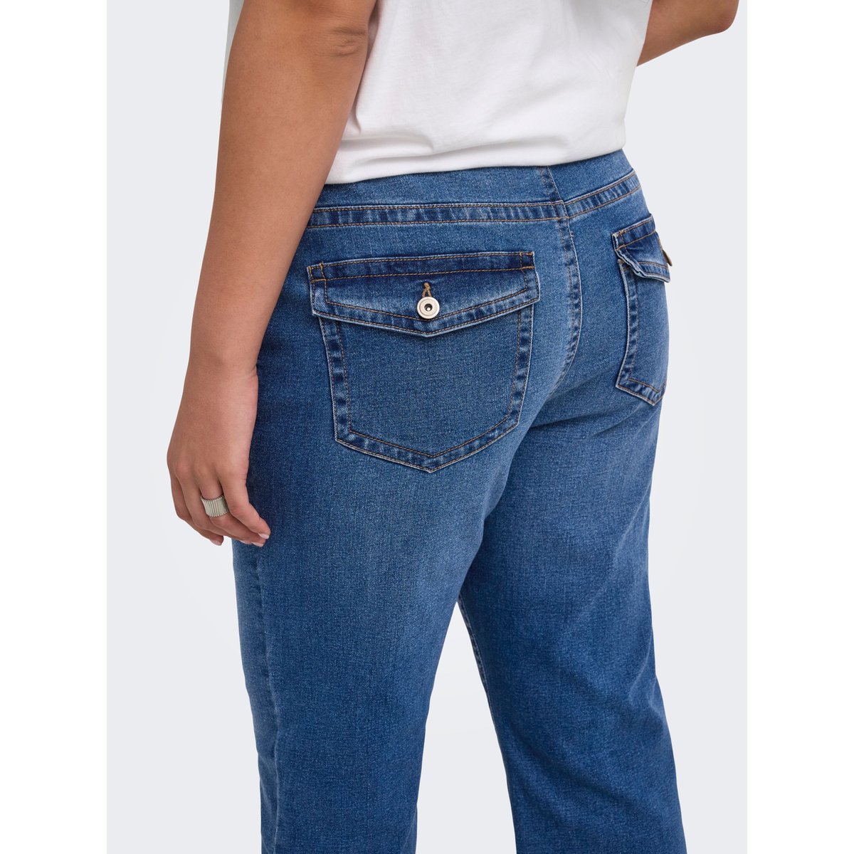 Jean Flared medium blue denim, ONLY CARMAKOMA