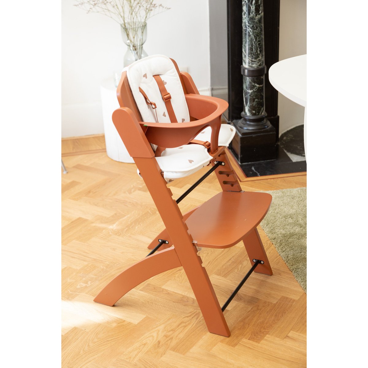 Chaise haute évolutive + tablette EVOSIT rouille, CHILDHOME
