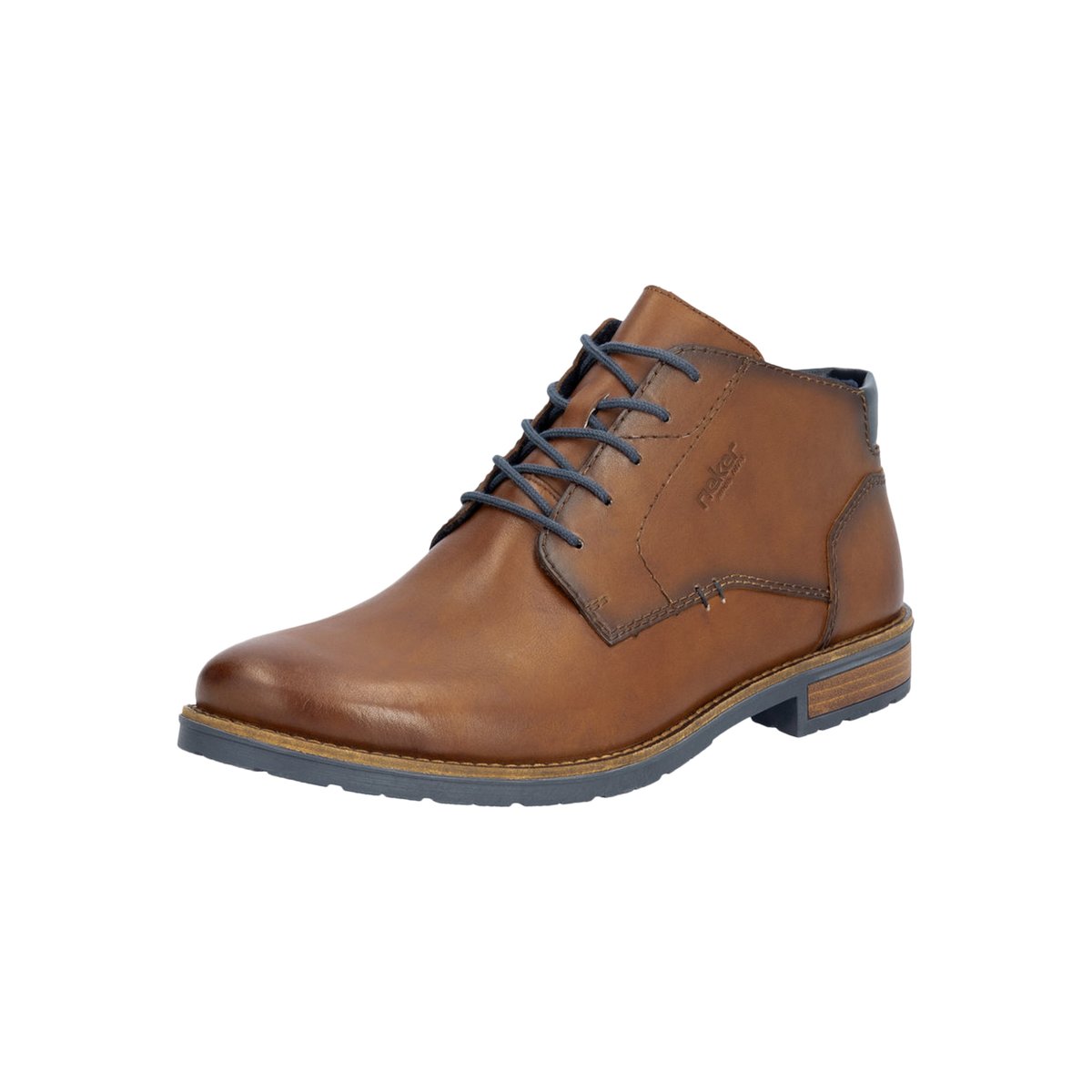 Derby Montante Cuir Bogota marron, RIEKER