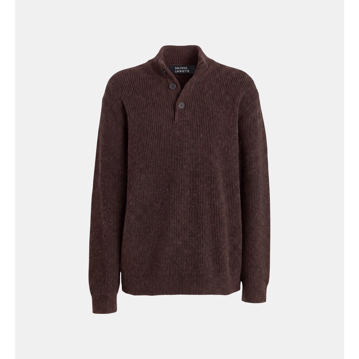 Pull rosscam en coton marron cafe, GALERIES LAFAYETTE