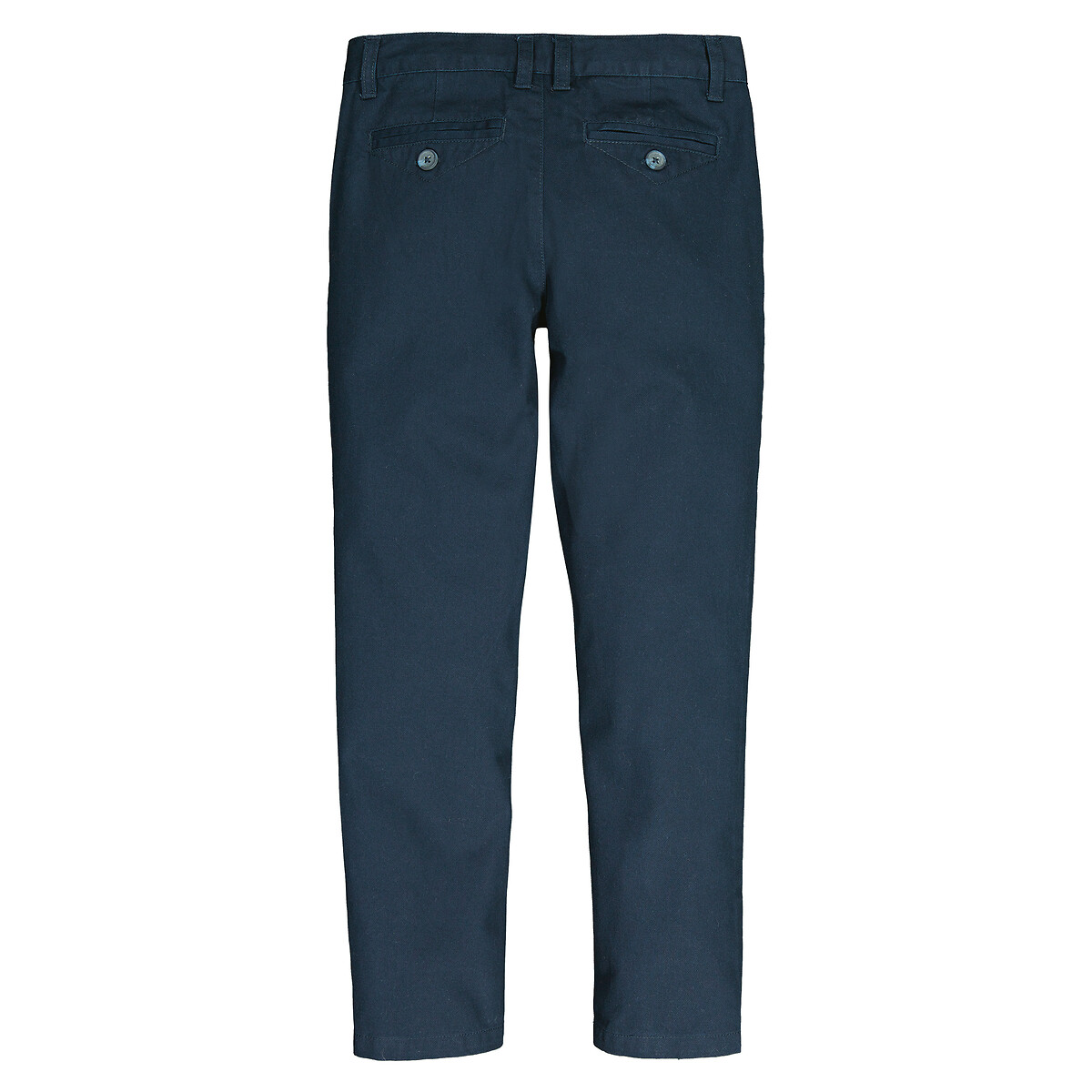 Cotton Straight Trousers navy blue, LA REDOUTE COLLECTIONS