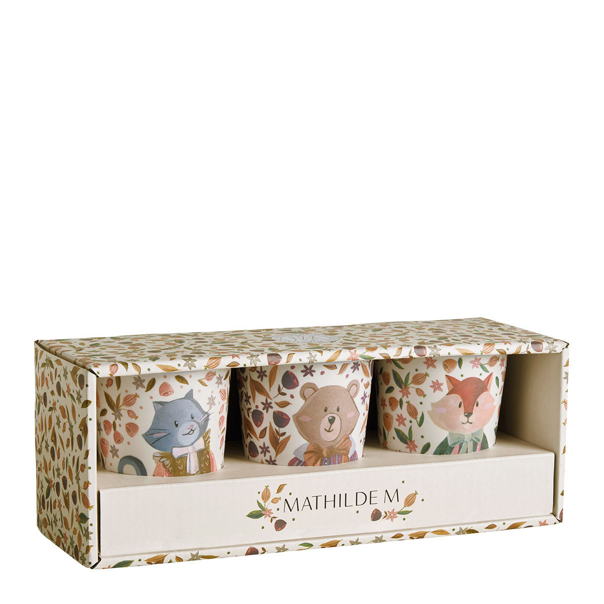 Set de 3 verres Les 3 compères multicolore, MATHILDE M